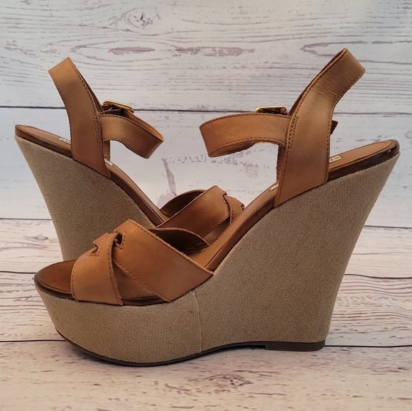 Steve Madden Wrapped Wedge Sandals - Picture 9 of 9